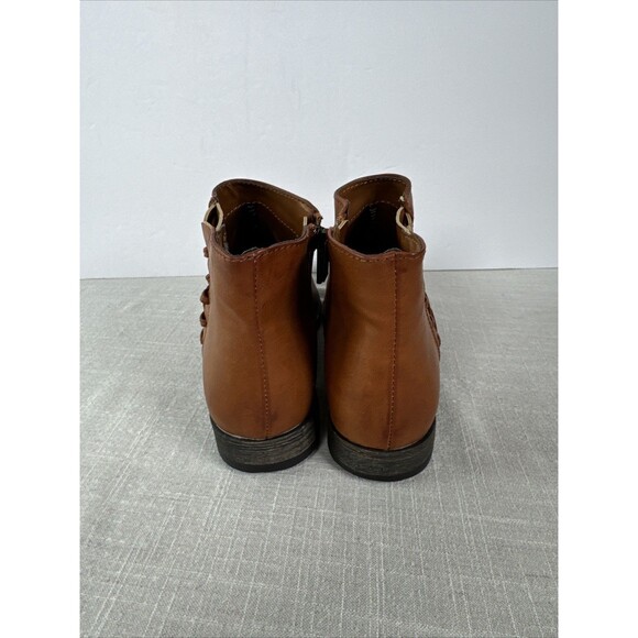 Bamboo Women's Size 6.5 Primetime Ankle Boot Faux Leather Upper Side Ankle Zip - Picture 10 of 13